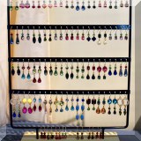 J09a. Earrings handcrafted from vintage Swarovski crystals. 